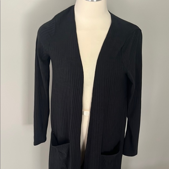 LuLaRoe Tops - LuLaRoe Black Ribbed Duster Cardigan